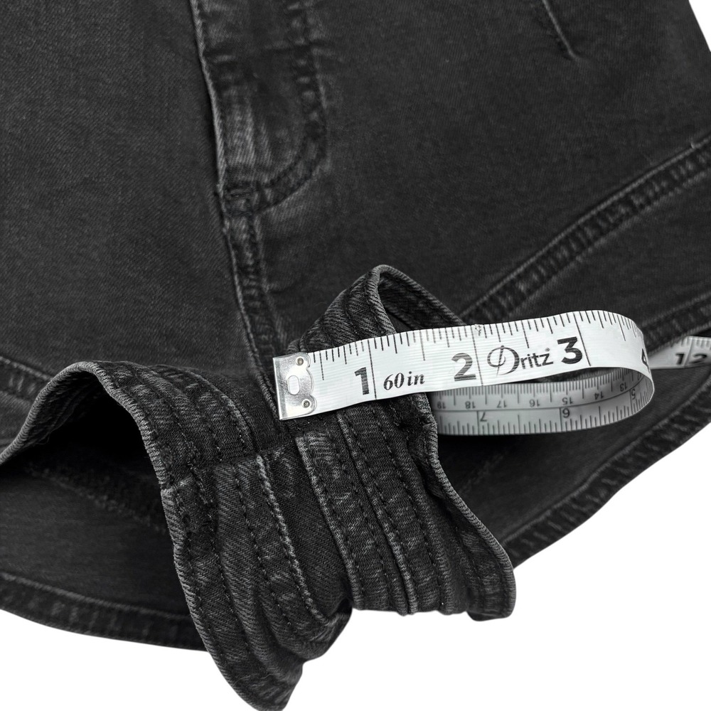 Pilcro NWT Micro Denim‎ Shorts Cuffed Black Sz 29 Flattering High Diagonal Cut - Picture 11 of 11